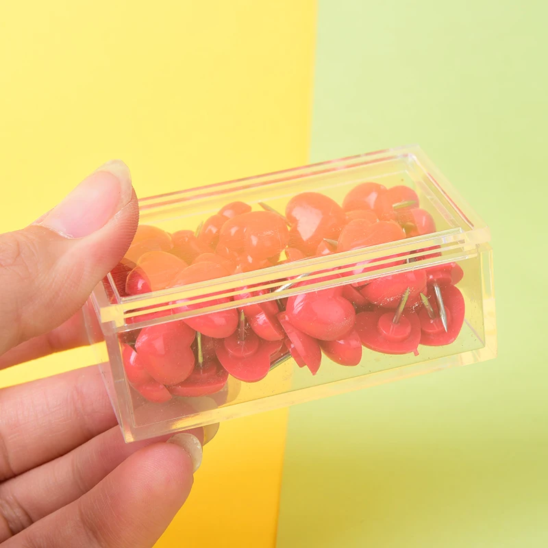 50 шт./компл. креативный Романтический в форме сердца pushpin милый розовый thumbtack