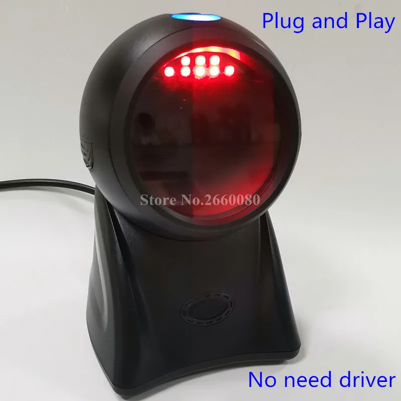 Plataforma de Varredura de Código de Barras Leitor de Código de Barras para Pos 1d e 2d Plataforma Barcode Scanner Mãos Livres Supermercado Usb - Imagem 3