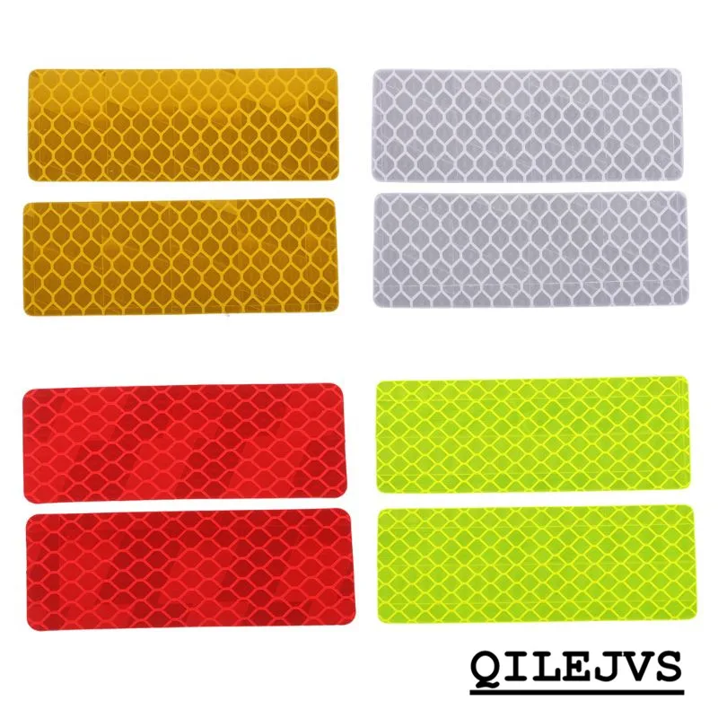 

2Pcs Reflective Warning Strip Tape Car Bumper Reflective Strips Secure Reflector Stickers Decals Car Styling