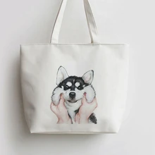 Сибирского Хаски Pinch уход за кожей лица сюжеты из японского аниме сумка-тоут сумки сумка для покупок с персонажем из мультфильма T332