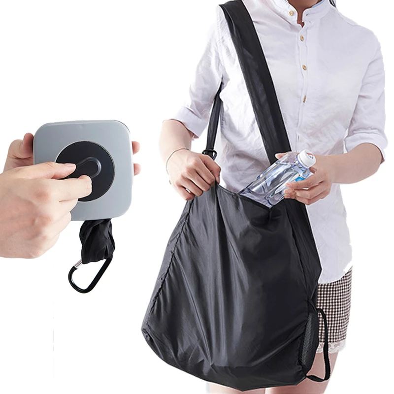 Rotary Shrink Bag Creative Folding Shopping Portable Big Capacity Beach Shoulder Waterproof Nylon Travel Plastic Storage | Багаж и сумки