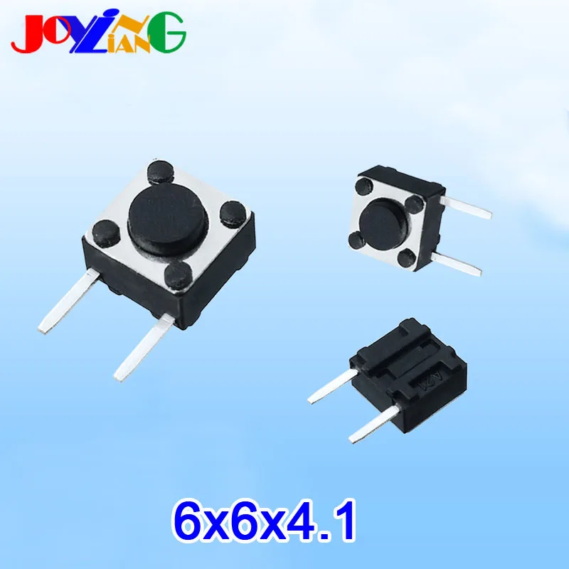 

JOYING LIANG 6x6x4.1mm Side 2 Foot Side Foot Lightly Touch Switch Toy Push Button Switches 10pcs/lot