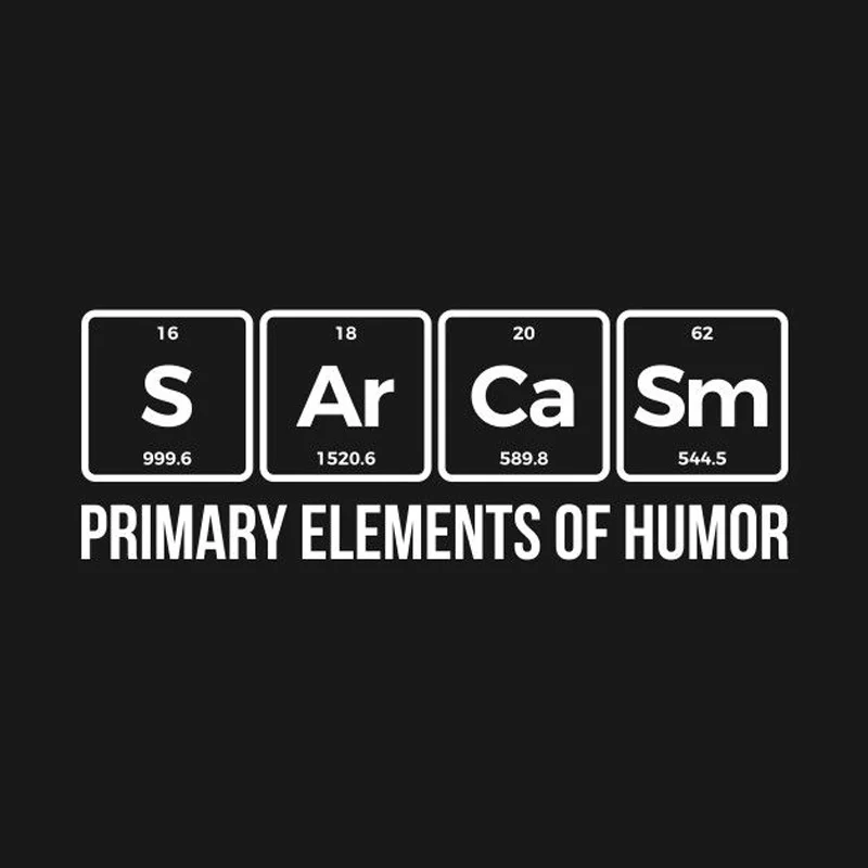 Sarcasm Primary Ele Мужская футболка ts Of Humor Повседневная летняя с круглым вырезом и