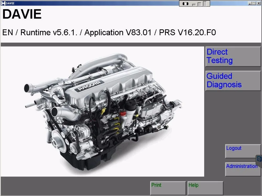 Davie XDc II Runtime 5.6.1 (поддерживается Windows 7) для лицензии Paccar + (срок годности