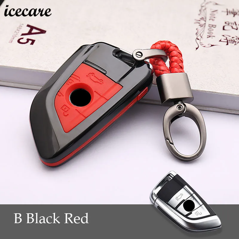 АБС-пластик, Автомобильный ключ чехол для ключей для Bmw F20 F11 G30 F30 X1 для исполнения M Series 1 F31 F30 аксессуары F11 X5 F15 ключ кошелек для BMW - Название цвета: B  red