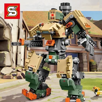 

SY1300 602pcs New Games Bastion Mecha Compatible Overwatching 75974 50005 Building Blocks Bricks Model Funny toys For Kid Gifts