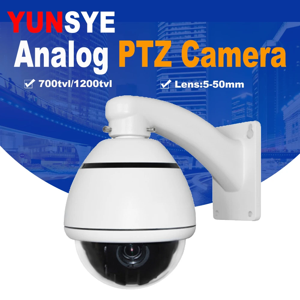 

YUNSYE 10X Optical ZOOM 1080P Outdoor PTZ Speed Dome Camera IR Night Vision Analog PTZ Speed Dome Camera Analog PTZ camera