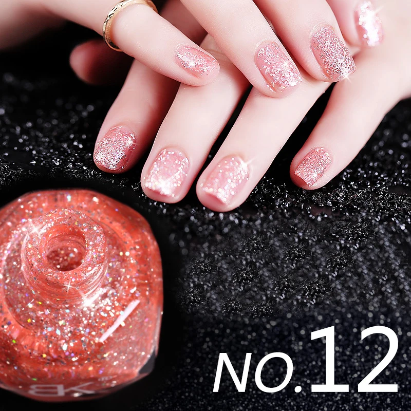 Buy 10ml/Bottle Pink Orange Sequins Varnish Shining