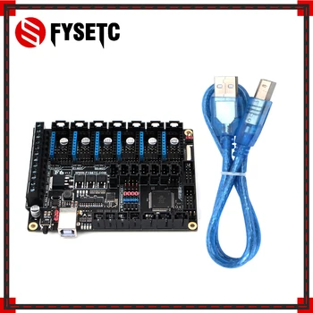 

FYSETC F6 Board ALL-in-one Electronics For 3D Printer CNC Devices Up to 6 Motor Drivers With easy Micro-steps VS SKR V1.3