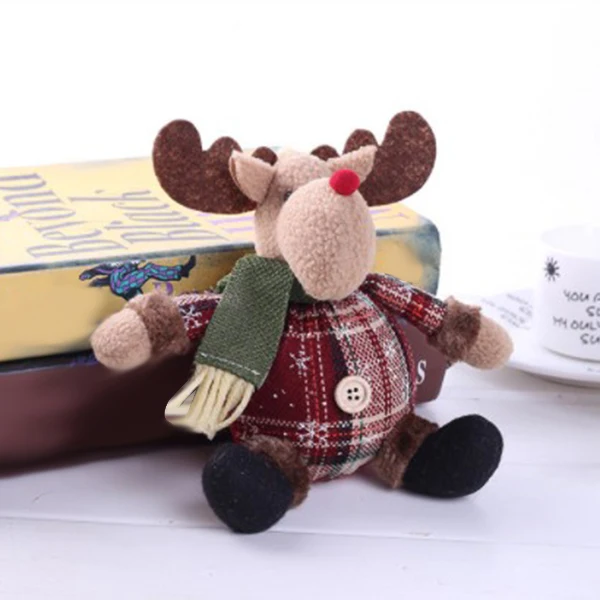 Cute Santa Snow Deer Shed Doll Christmas Decoration Gift Doll elk