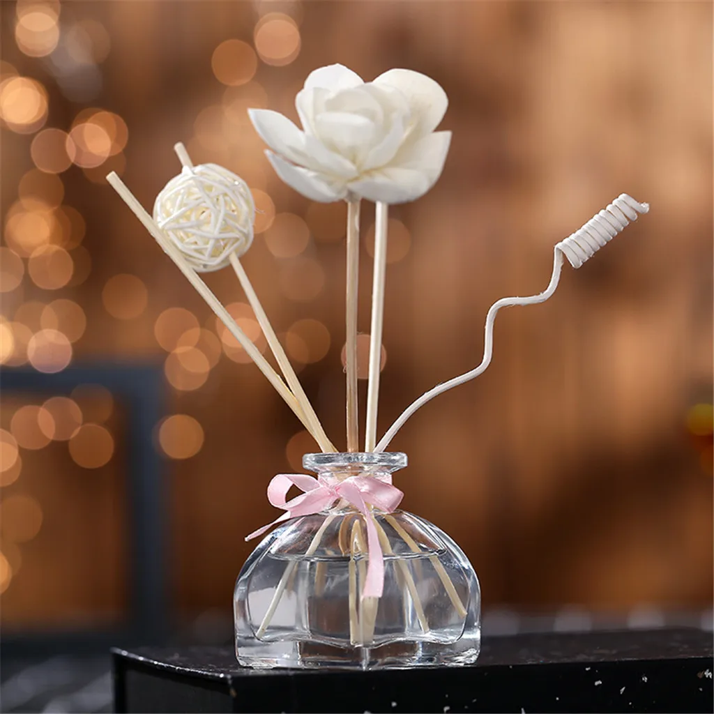 

2019 New Reed Oil Diffusers with Natural Sticks, Glass Bottle and Scented Oil 55ML