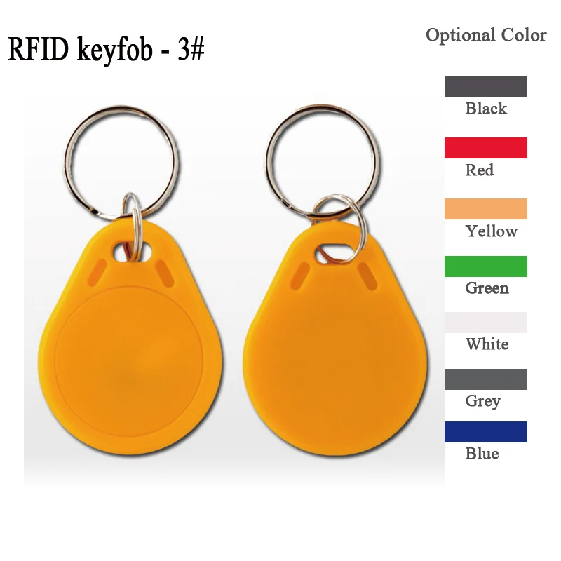 id RFID keyfob yellow