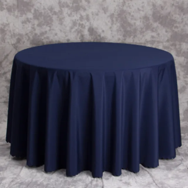 10pcs Dark Purple 100 Polyester Visa Round Table Cloths Banquet Table