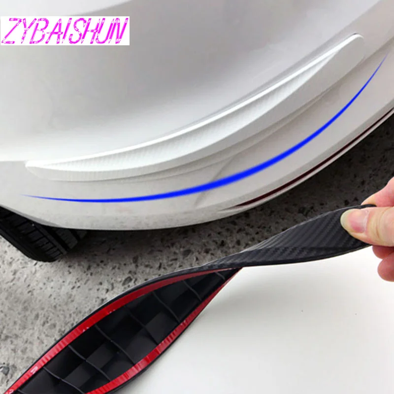 

2 pieces / set. Carbon fiber sticker rubber bumper protector for Mitsubishi ASX Outlander Lancer Evolution Subaru Forester