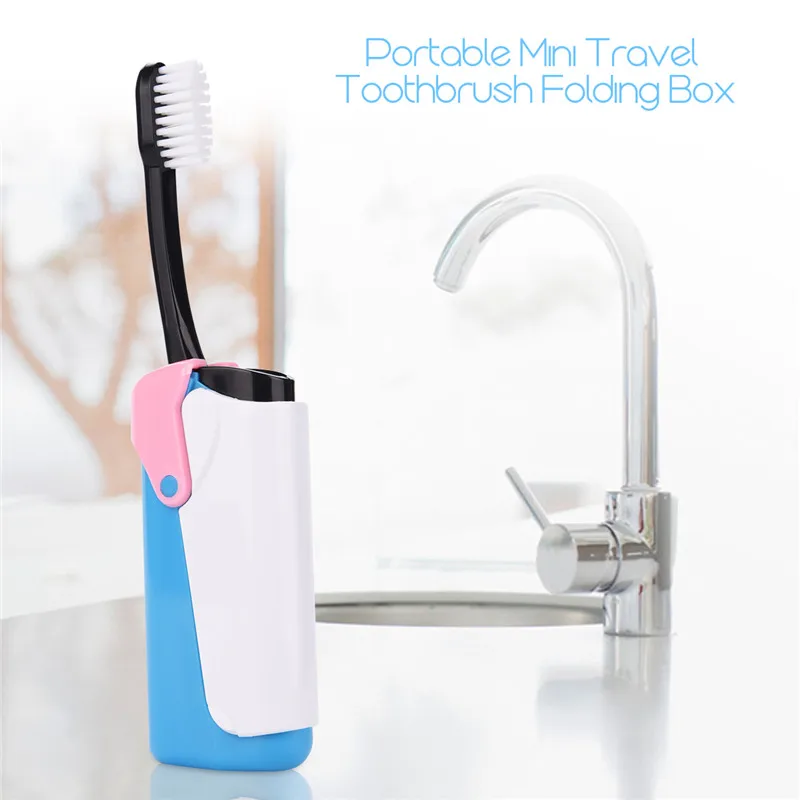 

Portable Foldable Toothbrush Travel Hiking Camping Tooth Brush Dental Care Oral Hygiene Mini Teethbrush Folding Storage Box 46