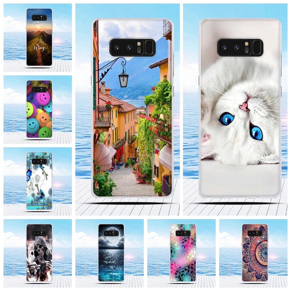 Мягкий силиконовый чехол из ТПУ с 3D рельефным рисунком для Samsung Galaxy Note 8 N950F |