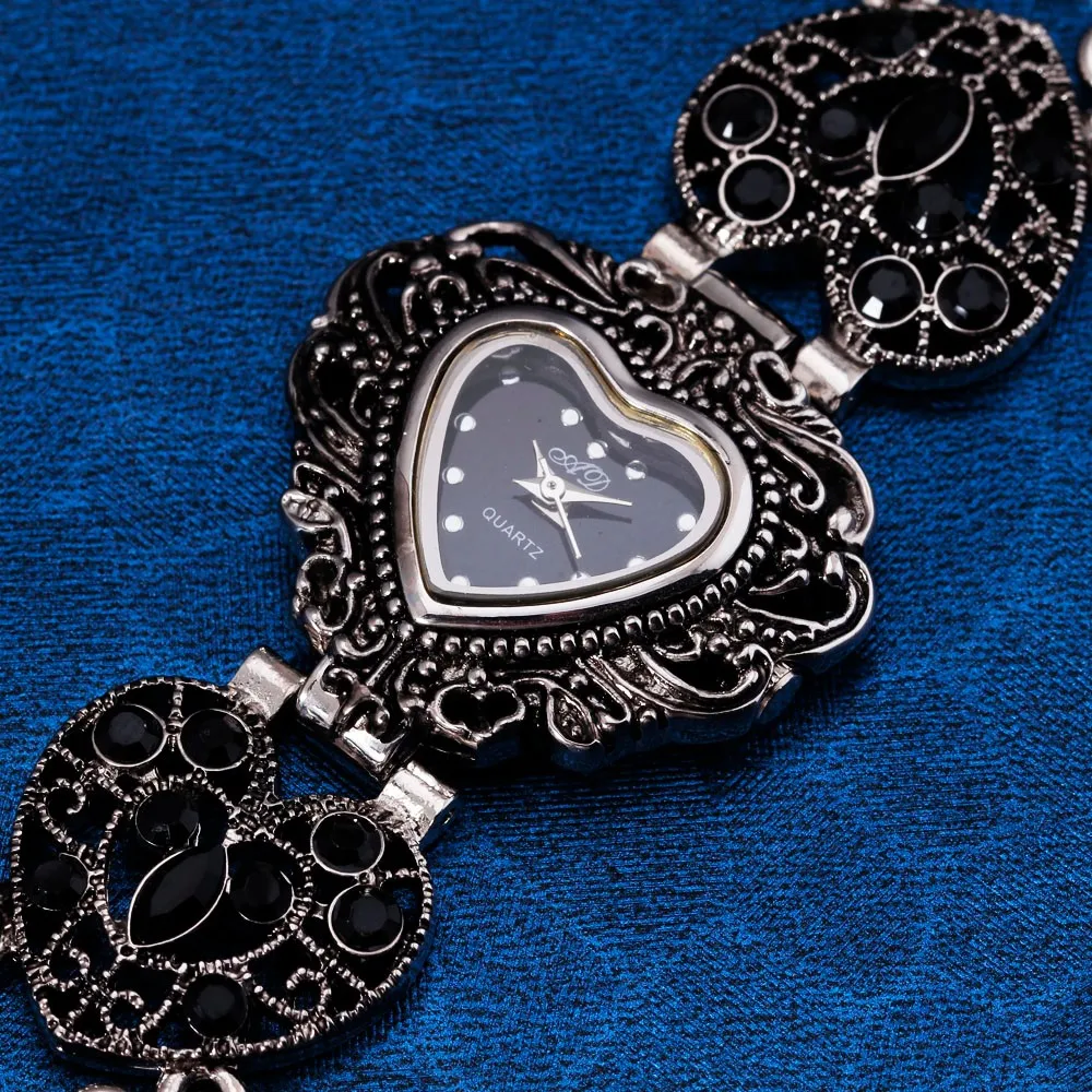 Классический черный сталь Relogio Femilino Роскошный бренд кристалл желе браслет часы для женщин Винтаж Платье вечерние женские часы спортивные