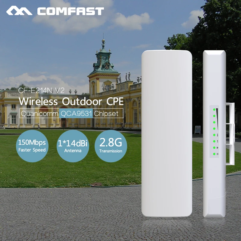 

2Pcs~ Access Point Outdoor CPE long range 5KM WIFI Signal Amplifier wireless hotspot 2.4Ghz router for ip camera project CF-E214