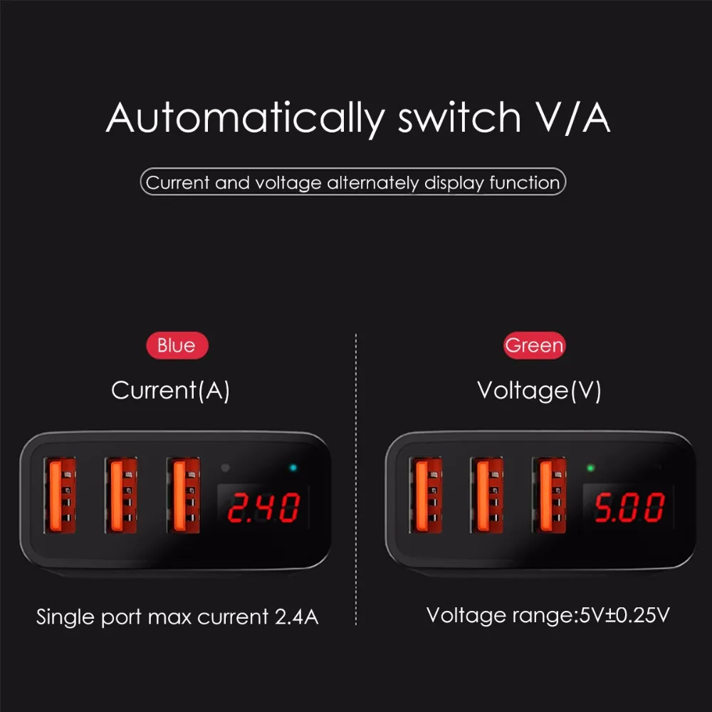 Зарядное устройство SOONHUA для быстрой зарядки 3 USB порта 5 В/3 4 А|Зарядные