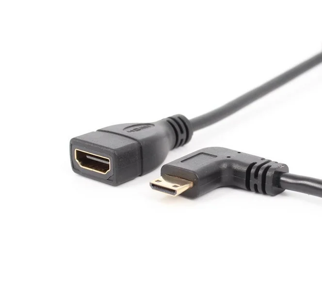 10 قطعة المزروعة 90 درجة الحق d البسيطة HDMI الذكور إلى محول HDMI الإناث كابل