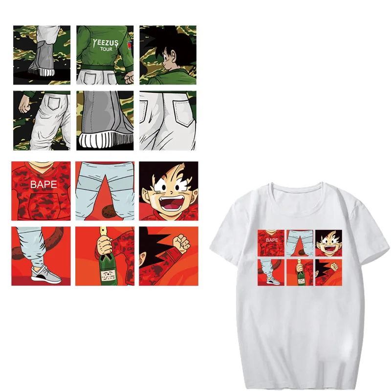 

Anime Dragon Ball Patch Iron-on Transfers for Clothing T-shirt DIY Accessory Washable Stickers on Clothes Heat Press Appliques