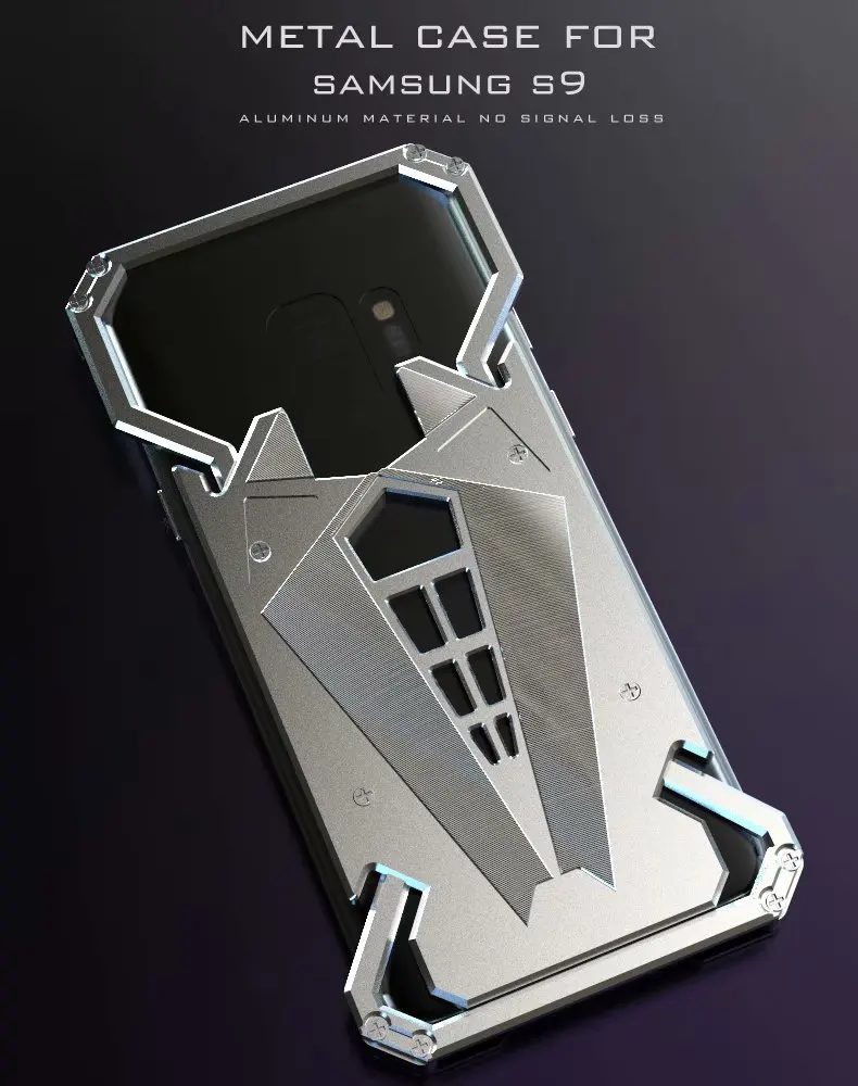 Роскошный Алюминиевый металлический чехол для Oneplus 7 Чехол мощный Броня противоударный Бампер металлический чехол-бампер для Oneplus 7 pro - Цвет: silver spider