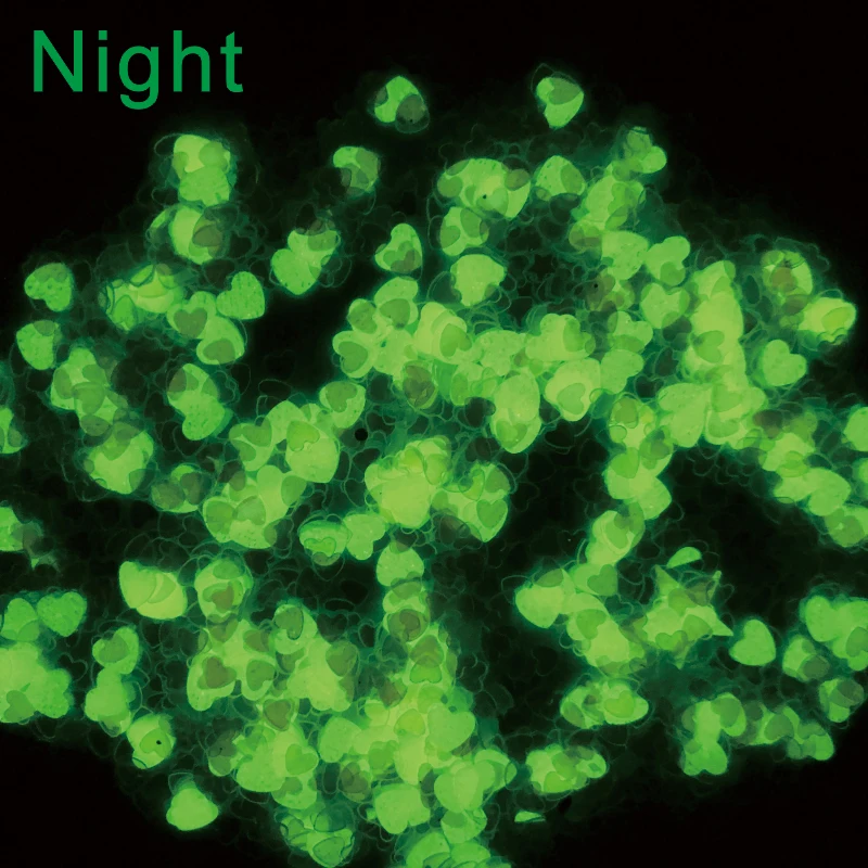 DGL02 одна упаковка в форме сердца светится в темноте светящееся лицо и тело косметические блестки вечерние макияж тело карнавал Декор