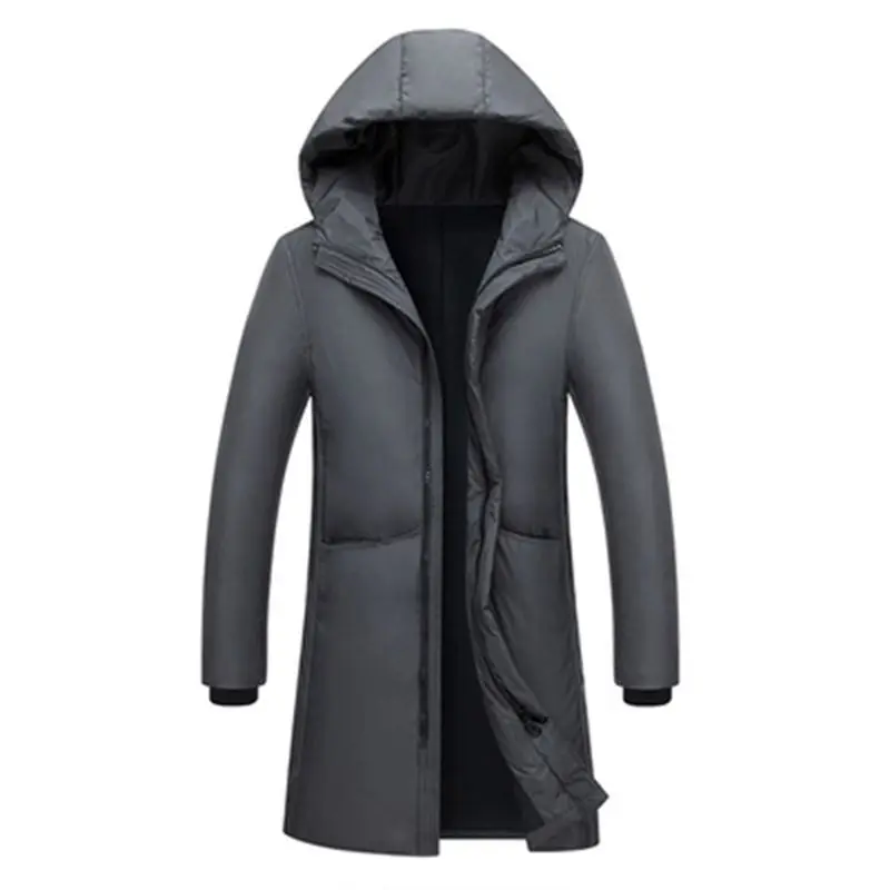 new men white duck down long jackets men Winter long parkas Waterproof windproof hooded coat male High quality thicken coats 