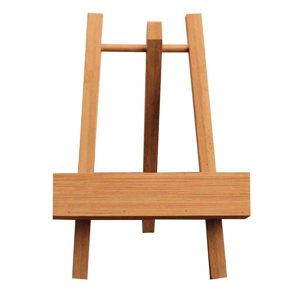 Bamboo Tea Cake Stand Photo Display Rack Plate Picture Frame Holder Easel