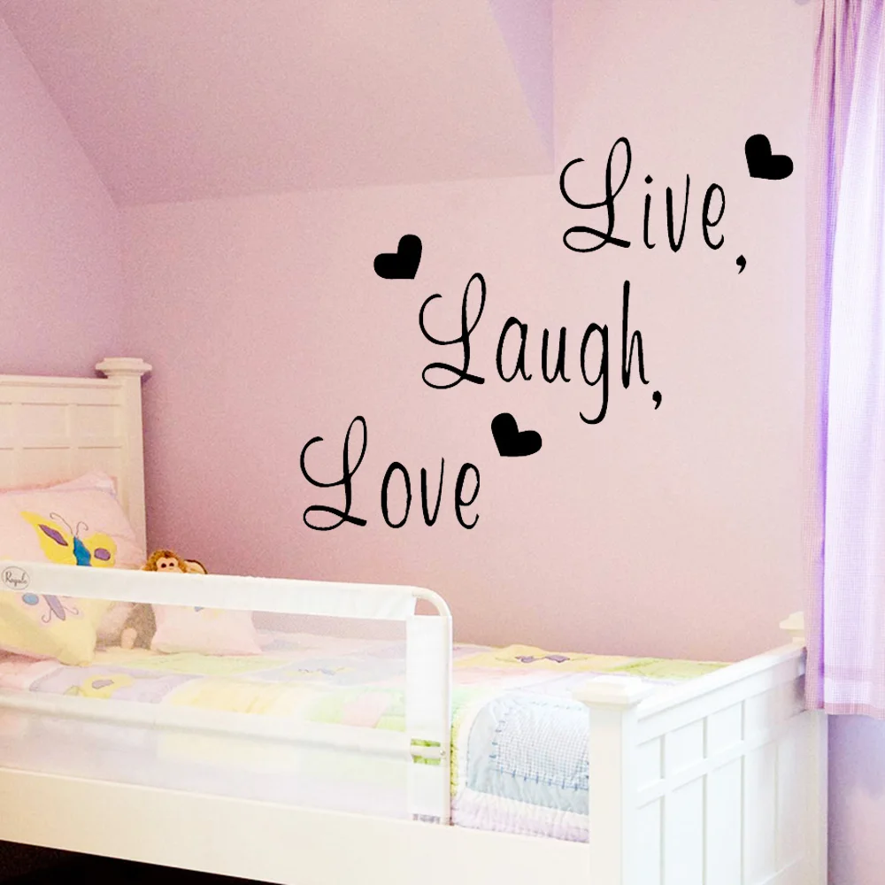 Removable live laugh love Wall Stickers Modern Fashion Wall Sticker For