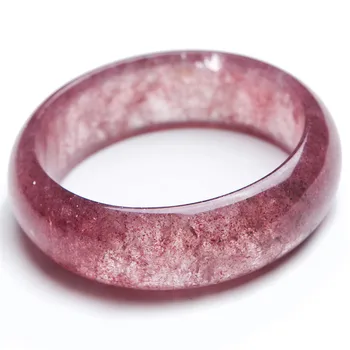 

Genuine Natural Red Strawberry Quartz Crystal Round Fashion Bangles For Women Lady Inner Diameter 57mm