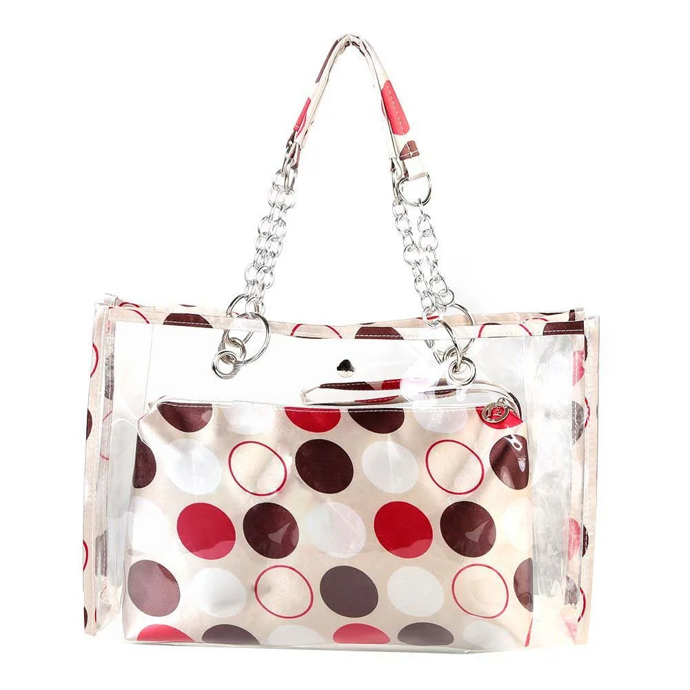 

Transparent Beach Bag Fashion Swimwear Wallet Shoulder Bags Casual Work Bag for Women