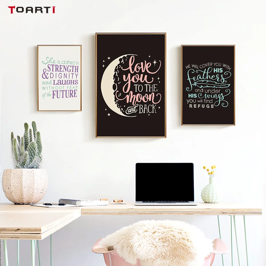 Love you to the moon Canvas Painting (1)