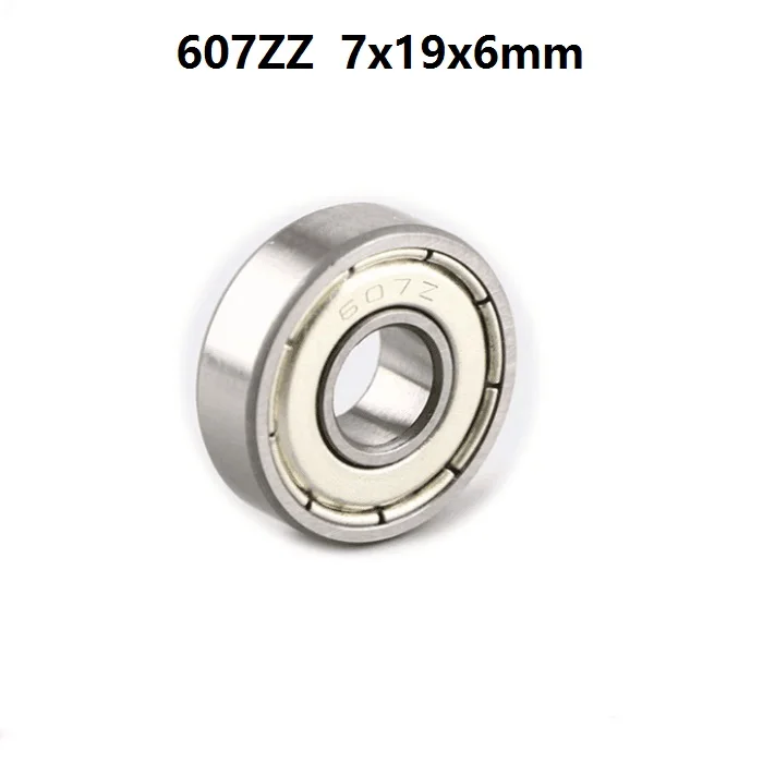 

100pcs/lot 607ZZ 607Z 607 Z ZZ bearing 7x19x6mm Deep Groove Ball bearing Miniature 7*19*6mm for 3D printer parts