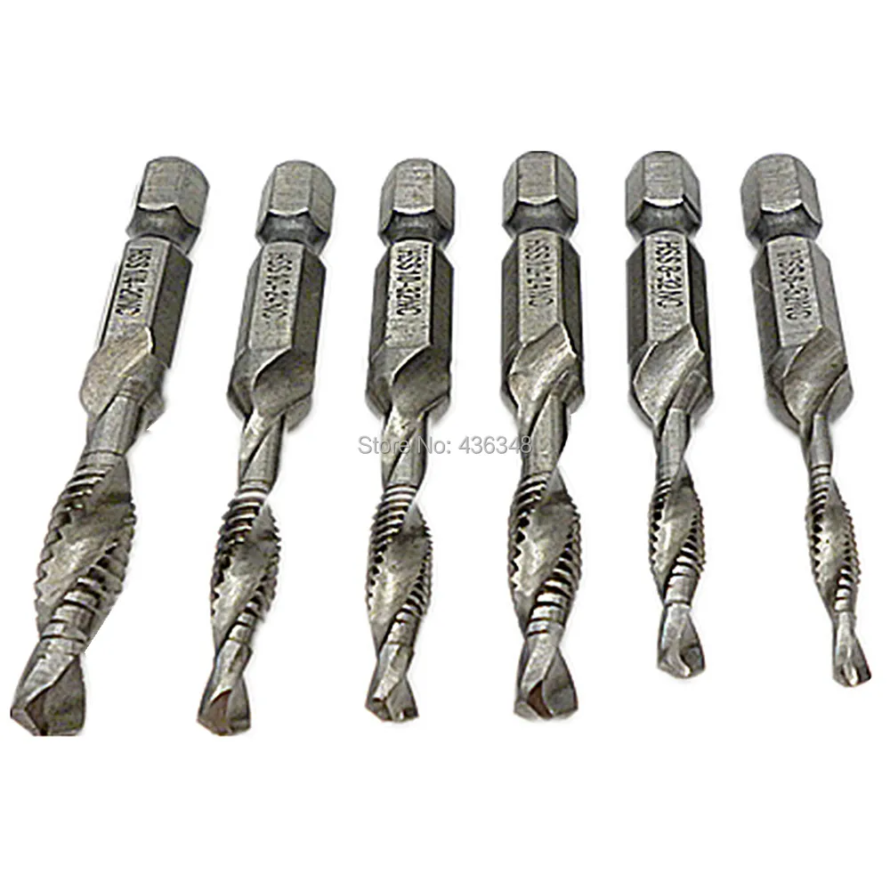 DrillTapCountersink Set, SAE, 6 Pc