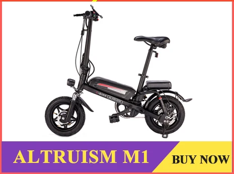 Excellent Altruism C1 Smart Folding Electric Bike12inch Mini Electric Bicycle Ebike 36v Lithium Battery Super Mini E Bike 30km Maximum Bat 2