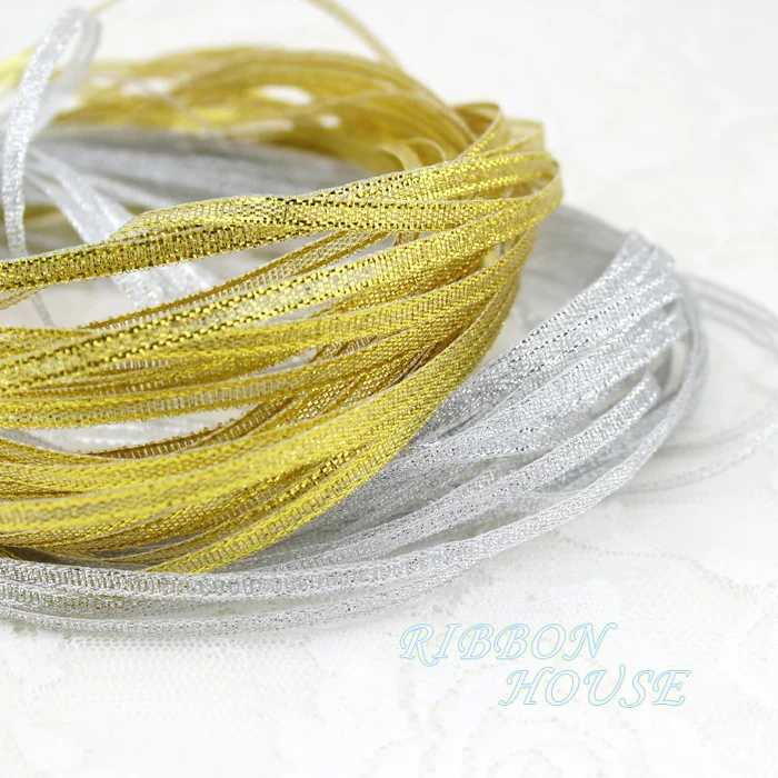 Polyester Organza Ribbon (40 meters/lot)1/8''(3mm) Polyester Organza Ribbons Christmas Packaging