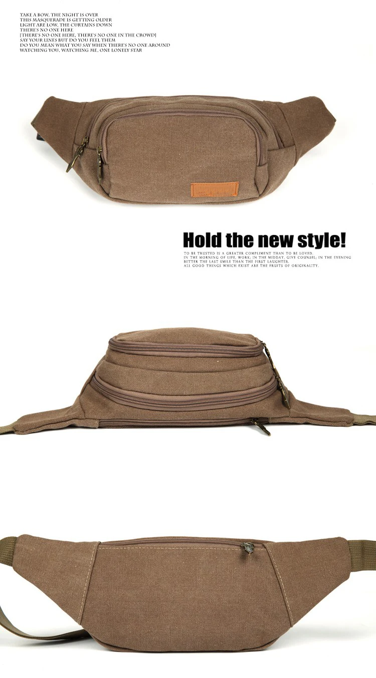 Высокое качество холщовые поясные сумки Сумка портативный ультра-большой емкости мужские и женские поясные сумки bolsa FB1169