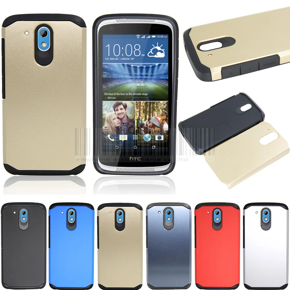 

Dual Layer Hybrid Shockproof Armor Case Hard Protective Cover With/Without FILMS+STYLUS For HTC Desire 526 526G 526G+ 326 326G