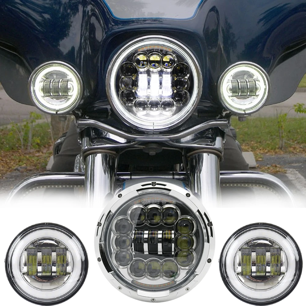 Передняя фара для мотоцикла Harley универсальная мотоциклетная 7 дюймов H4 H/L луч