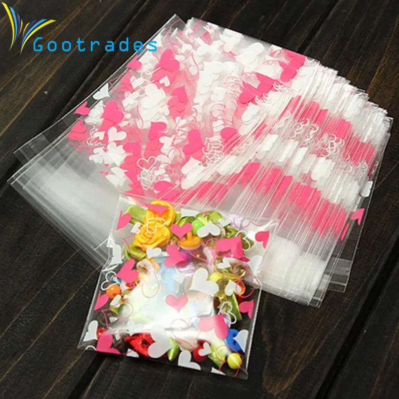 

100Pcs Self Adhesive Cookie Candy Package Gifts Bag Party Birthday Wrapping Bag Free Shipping #187