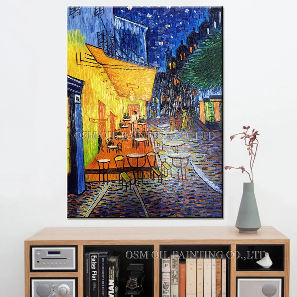 

Imitation Canvas Oil Painting Van Gogh Wall Art Picture For Living Room Decor Hand Painted Coffee Shop Famous Oil Paintings