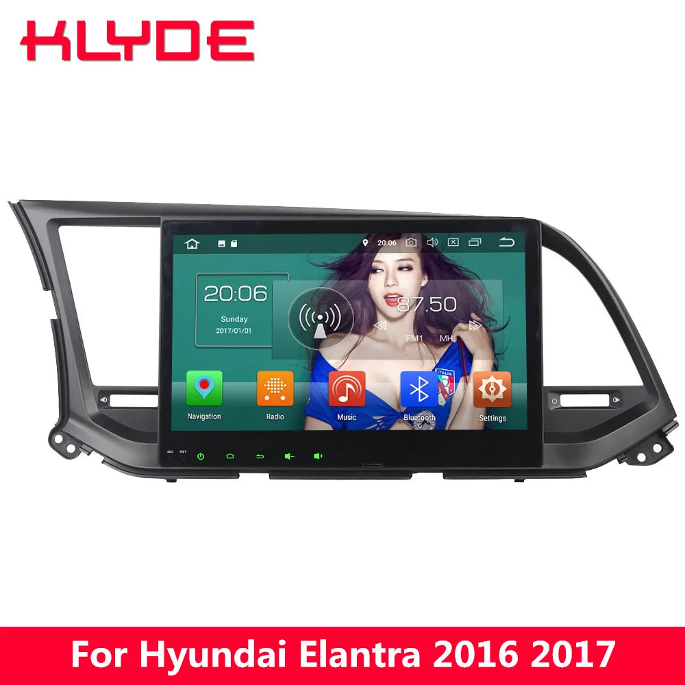 

KLYDE 10.1" IPS 4G WIFI Android 8.0 Octa Core PX5 4GB RAM 32GB ROM Car DVD Multimedia Player Radio For Hyundai Elantra 2016 2017