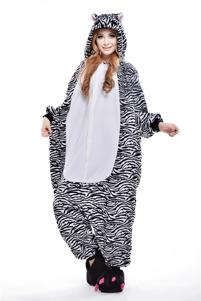 Pijamas entero Sleep Pijamas Navidad animal pijamas una pieza pijama cebra inicio ropa pigiami Mujer _ - AliExpress