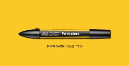 Winsor& Newton Promarker профессиональный дизайн маркеры желтый и оранжевый тон - Цвет: sunflower