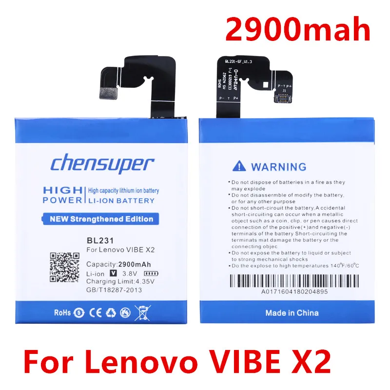 Chensuper 2900mah BL231 батареи для Lenovo VIBE X2 TO CU S90T S90U S90|Аккумуляторы мобильных телефонов| |