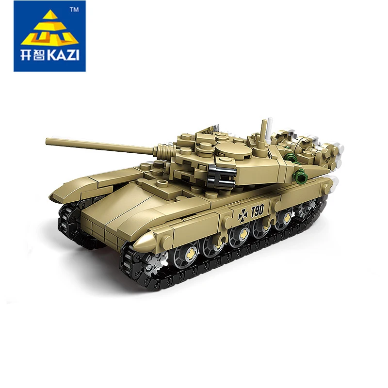 Militär Ziegel Blöcke Feld Armee T90 UN F2 KFOR Tank Puppe Hohe Qualität Geschenk Spielzeug für Kinder Technik Kazi 82042 Günstig