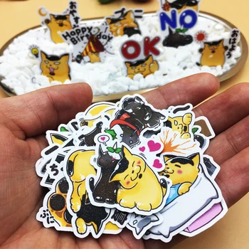 

20/40pcs Cute Funny Cartoon Yellow Cat Multicolor Animal Notebook Skateboard Suitcase Bicycle Helmet DIY Waterproof Sticker