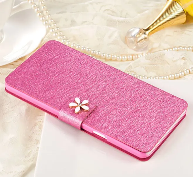 Flip Cloth Skin Leather Case For Huawei Ascend P8 Lite 2016 Fashion Hit Color Full Protective Cover For Huawei P8 Lite