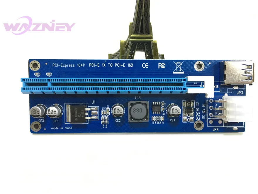 Адаптер для видеокарты VER 006C PCI E Express адаптер с 6 контактами питания майнинга